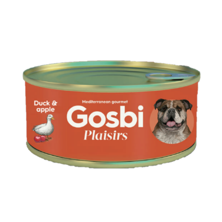Gosbi Plaisirs 無穀物狗罐頭 鴨肉+蘋果 185g (GPDA185)