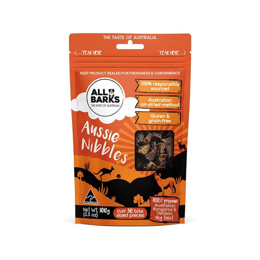All Barks Aussie 袋鼠鹿肉粒粒狗小食 100g (DTABFAAB006ZZ) (TBS)
