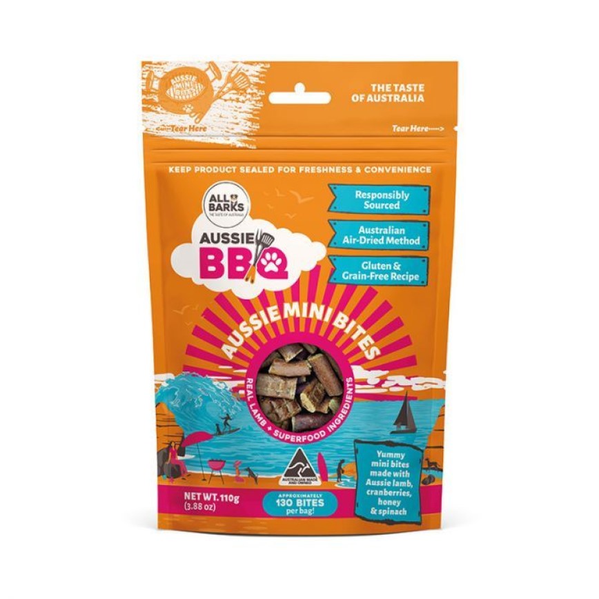 All Barks Aussie 羊肉蔬菜粒狗小食 110g (DTABFAABR003Z) (TBS)