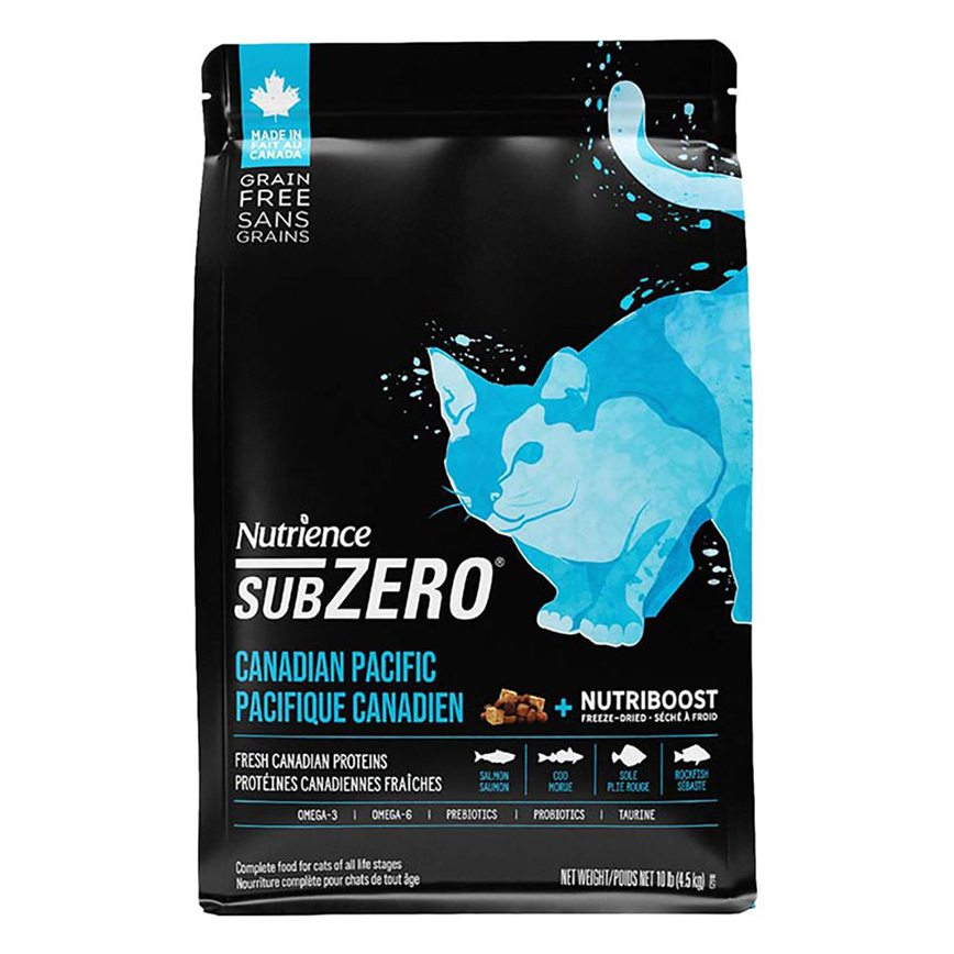 Nutrience SUBZERO 無穀物貓糧 全貓凍乾脫水鮮三文魚及鯡魚配七種魚 10lbs 4.54kg 或 (2包2.27kg夾袋)