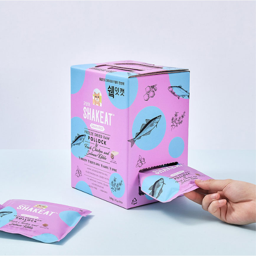 Shakeat 貓糧 凍乾脫水混合貓糧 黃線狹鱈魚 1.2kg (80g x 15包)