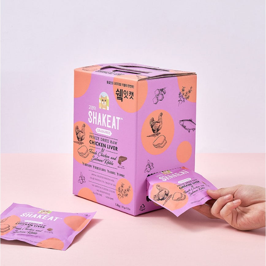 Shakeat 貓糧 凍乾脫水混合貓糧 雞肝 1.2kg (80g x 15包)