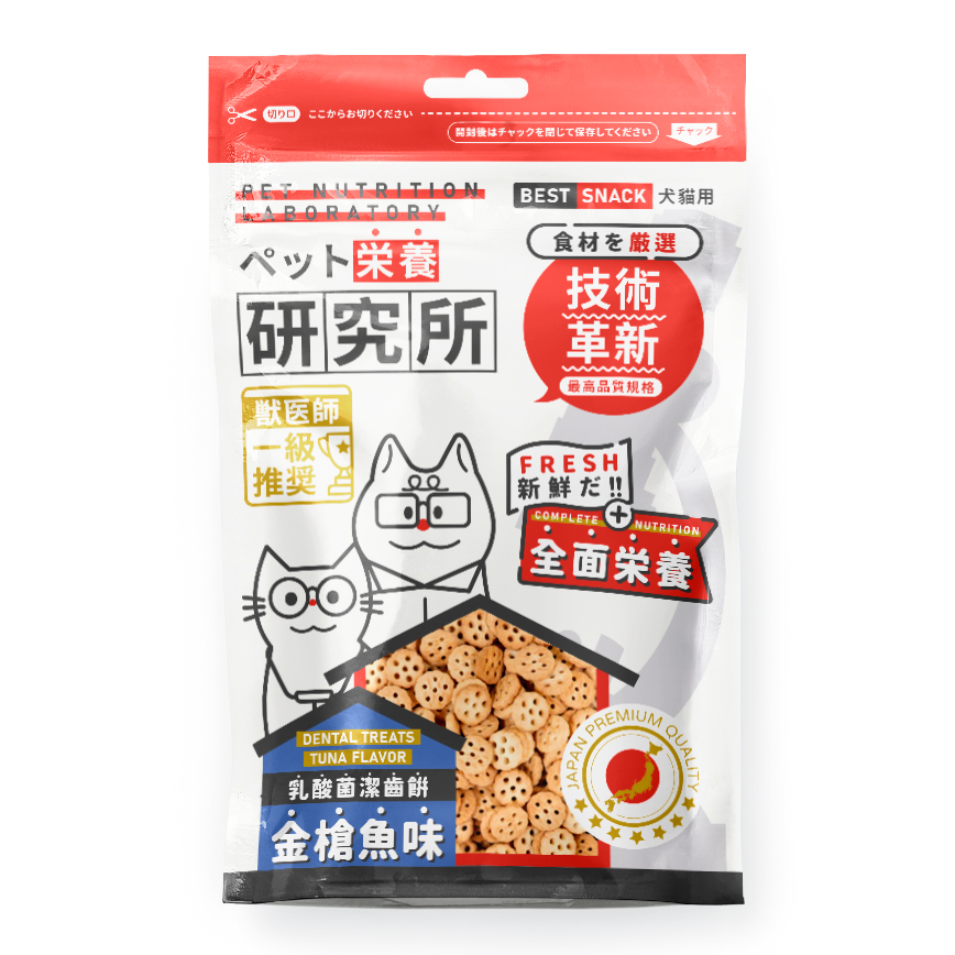 Pet Lab 栄養研究所 Smack 乳酸菌潔齒餅 金槍魚味 15g (貓用) 圖 1