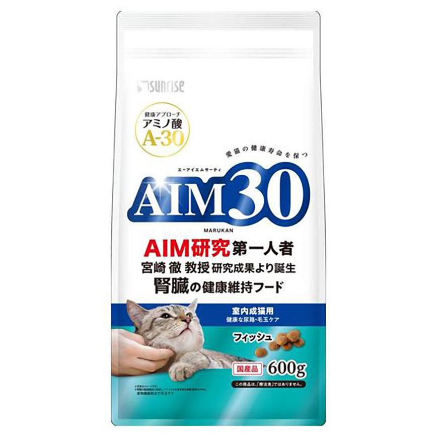 SUNRISE AIM30 貓糧 日本腎臟保健貓乾糧 室內成貓 魚味 600g (SAI-016)