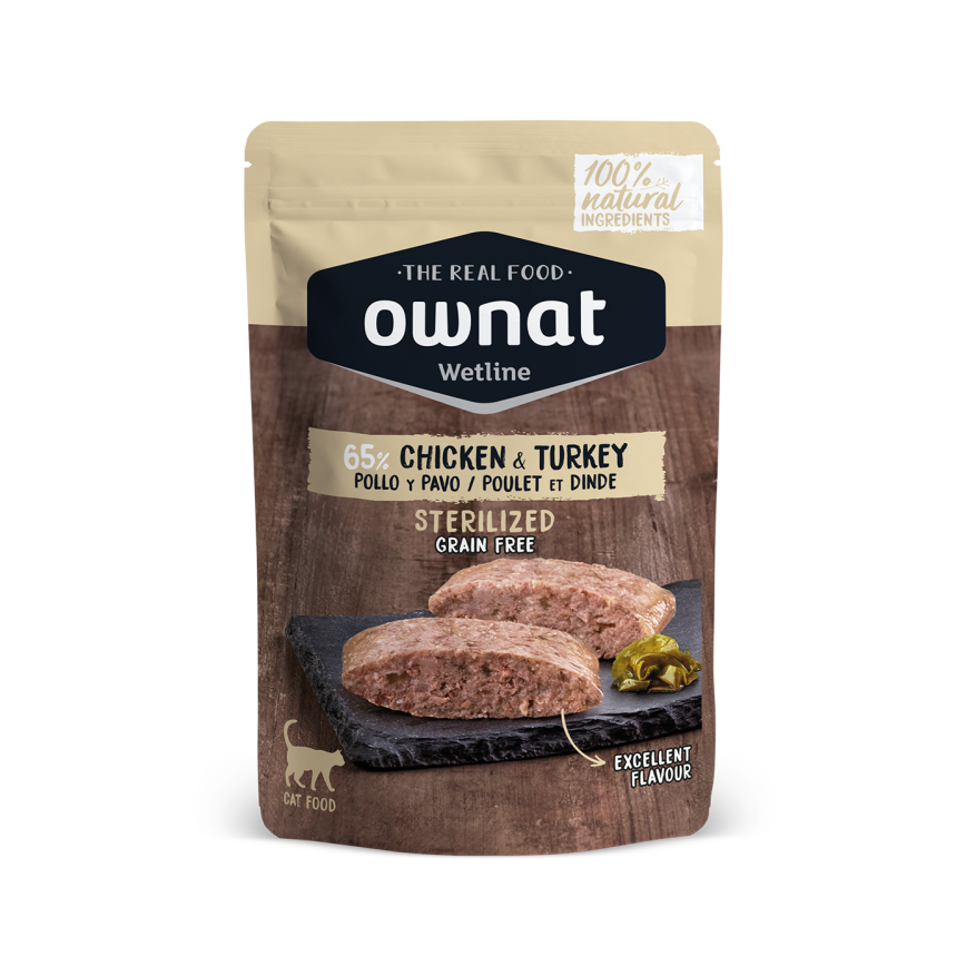 ownat 貓濕糧 放牧雞肉與火雞 85g (57005)