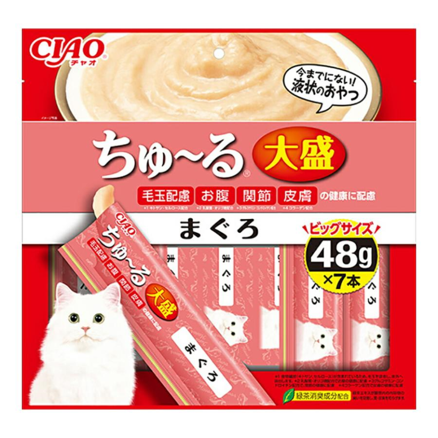CIAO 肉泥 貓零食 大盛 金槍魚味 48g 7本入 (TSC-191) 圖 1