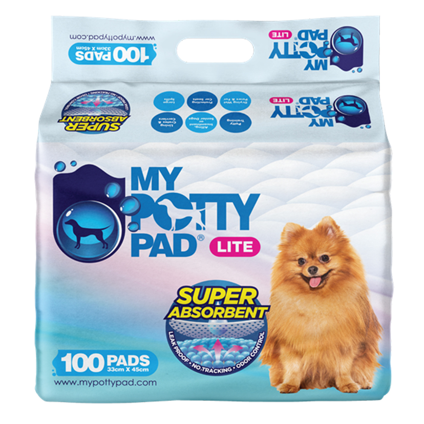My Potty Pad LITE 殿堂吸寵物尿墊 狗尿墊 狗尿片 原味 [33x45 S碼 100PADS] (LMPP100)