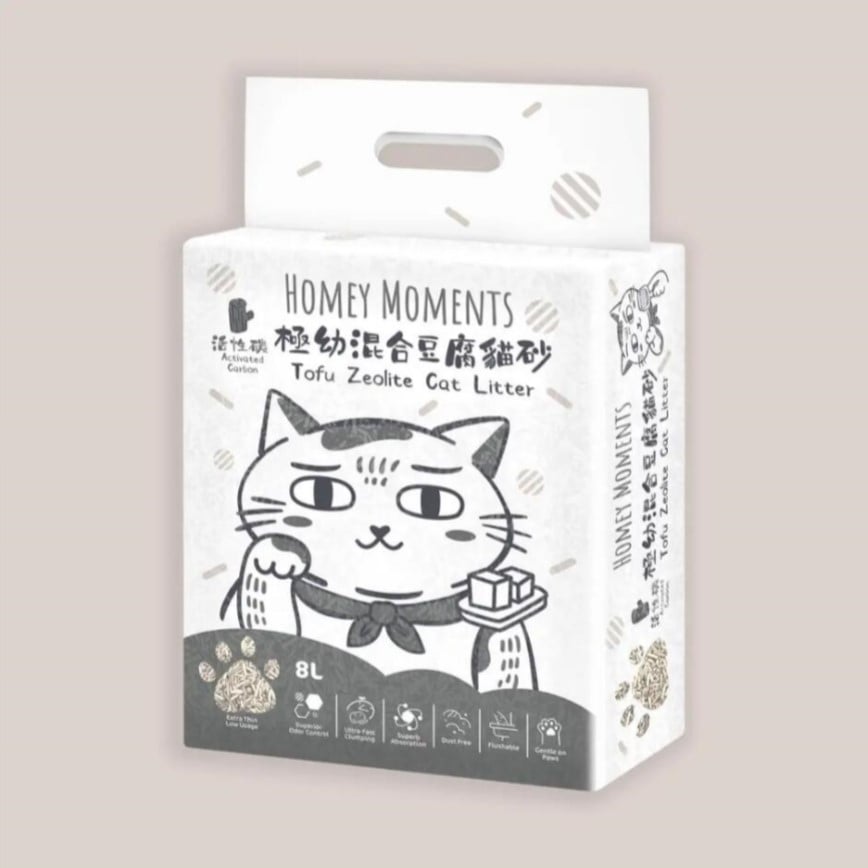 Homey Moments 活性碳極幼混合 豆腐貓砂 8L (TAHMNW08002ZZ)
