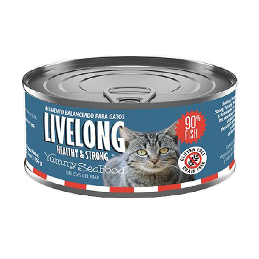 LIVELONG 貓罐頭 滋味海鮮 156g (14522)