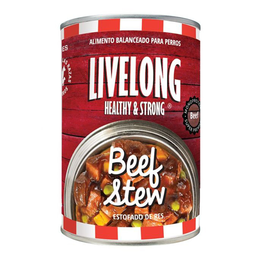 LIVELONG 狗罐頭 工匠系列 燉煮牛肉 340g (30814)