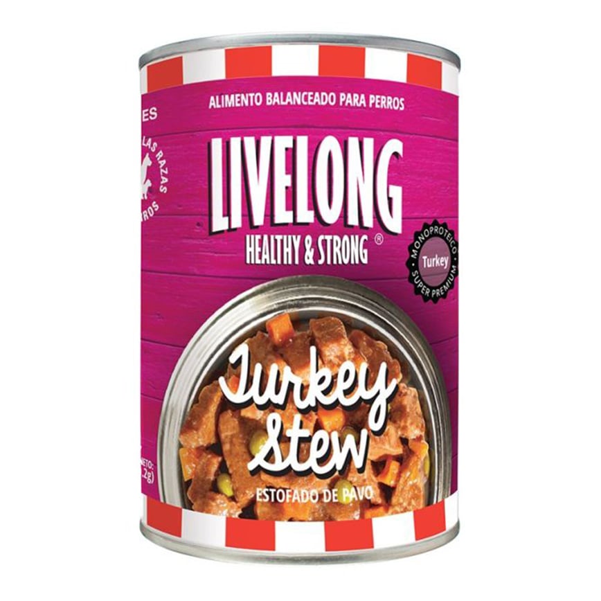 LIVELONG 狗罐頭 工匠系列 燉煮火雞肉 340g (30804)
