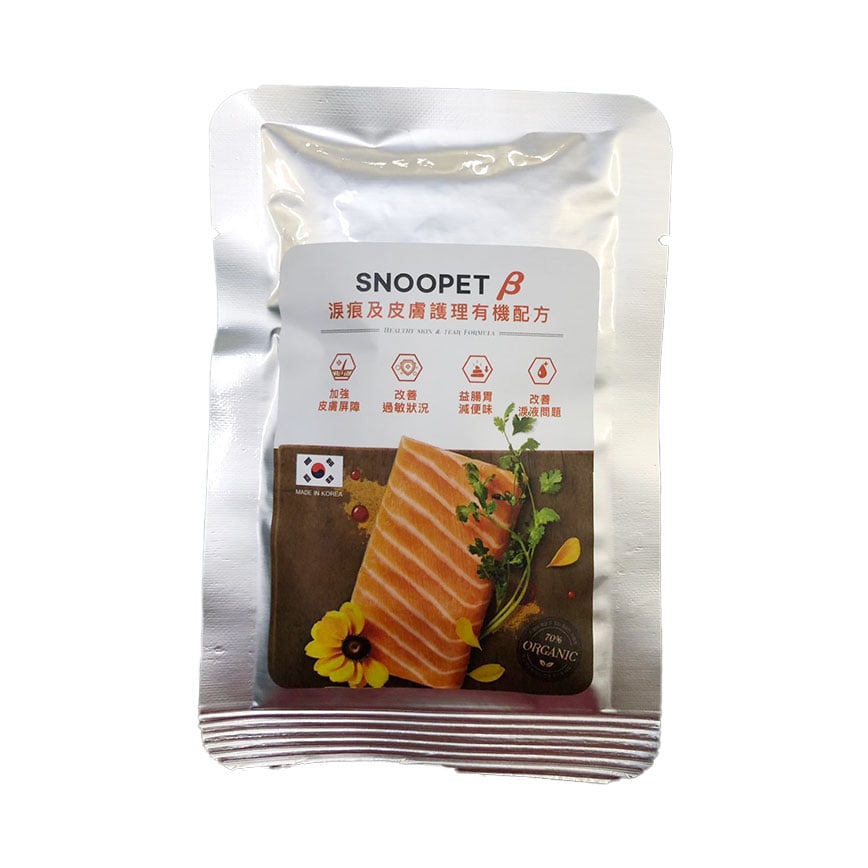 Snoopet β 狗糧 淚痕及皮膚護理有機配方 鮮三文魚+磷蝦油+蔬菜 試食