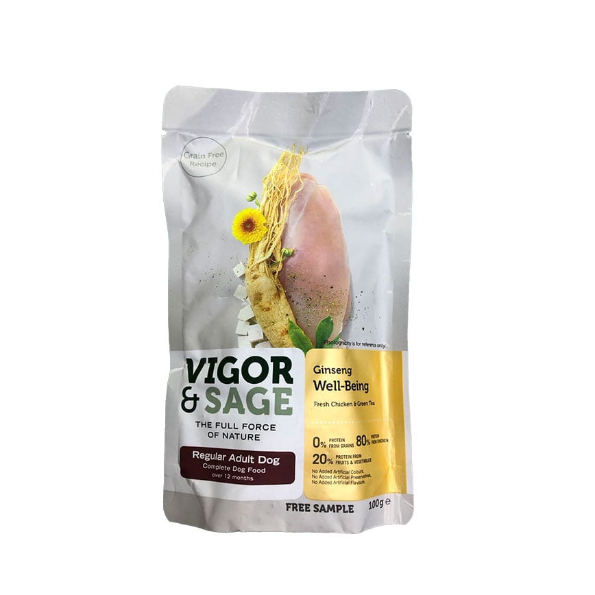 VIGOR & SAGE 無穀物天然糧 人參普通成犬 試食