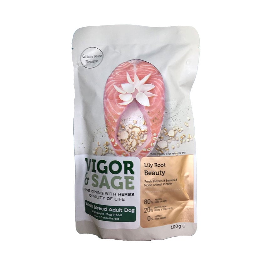 VIGOR & SAGE 無穀物天然糧 三文魚百合美毛小型成犬 試食