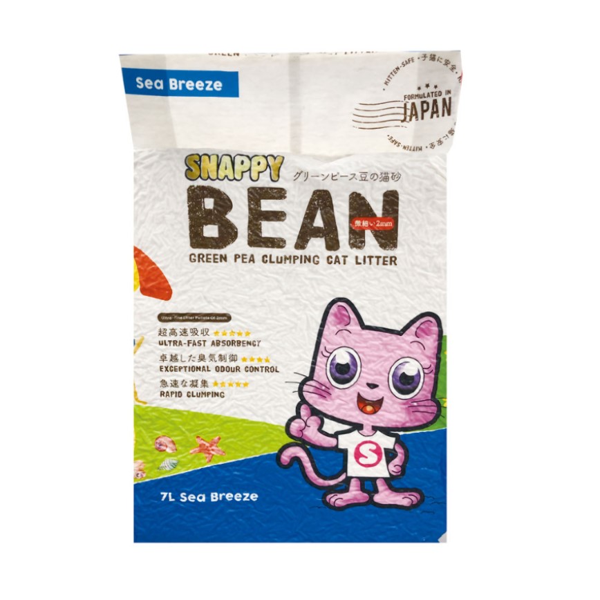 SNAPPY BEAN 豌豆纖維海洋清香 豆腐貓砂 7L (SJ7B) 圖 1