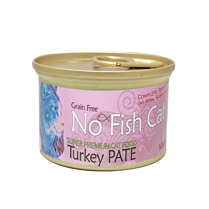 No Fish Cat不吃魚的貓 貓罐頭 主食罐 火雞肉醬 85g (NFC85TU)