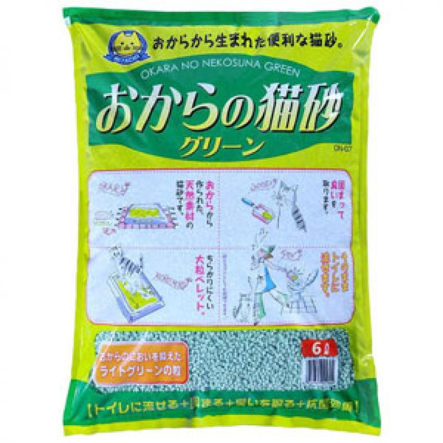 日本Hitachi 豆腐貓砂 綠色綠茶味 6L