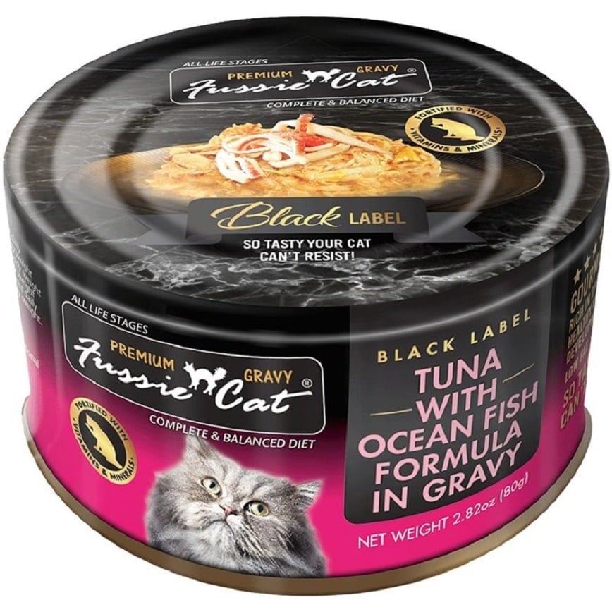 Fussie Cat 吞拿魚海魚肉汁罐 80g