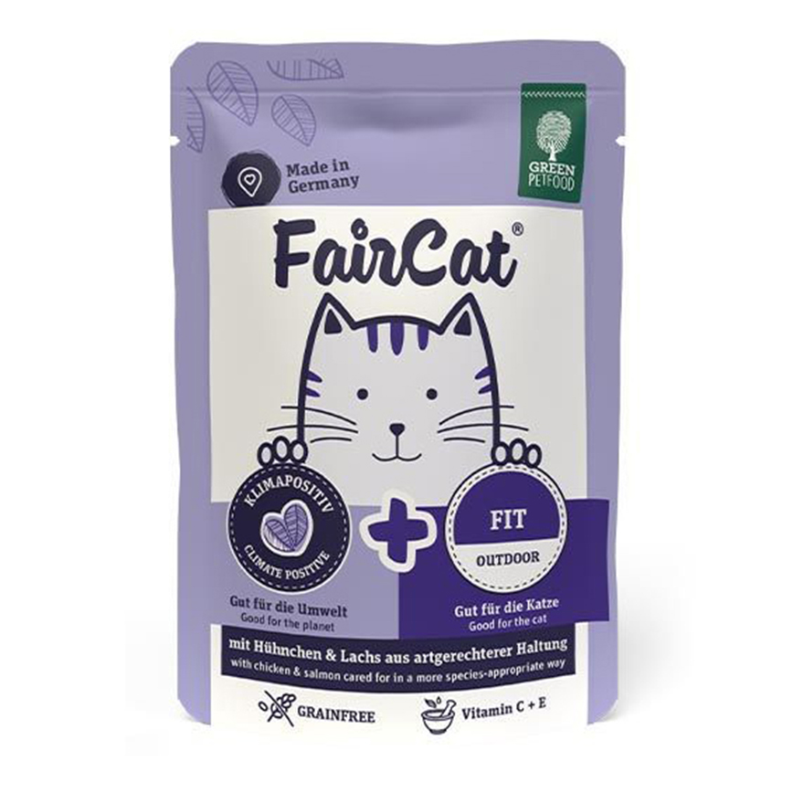 Green Petfood FairCat Fit 貓主食濕糧 高能量增肌配方 維生素C及E+左旋肉鹼 85g (GW2317)