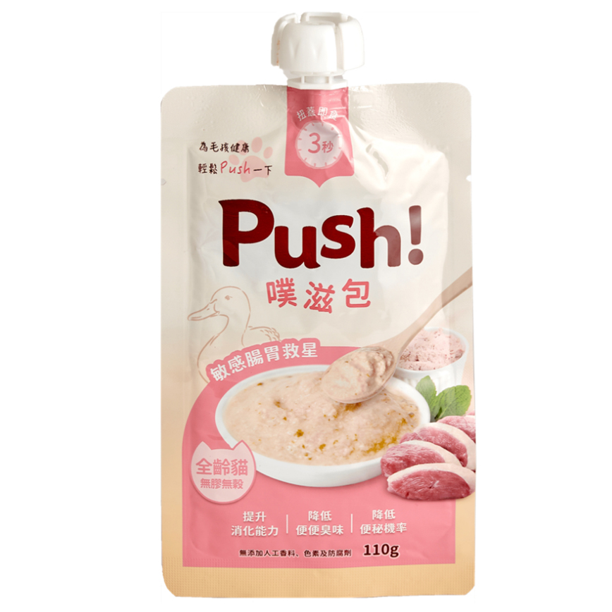 Push! 噗滋包 機能貓貓主食肉泥 櫻桃鴨 110g (PH03)