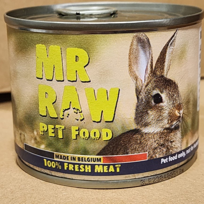 MR RAW 純天然罐頭 兔肉配方 200g (貓狗共用) (R200g)