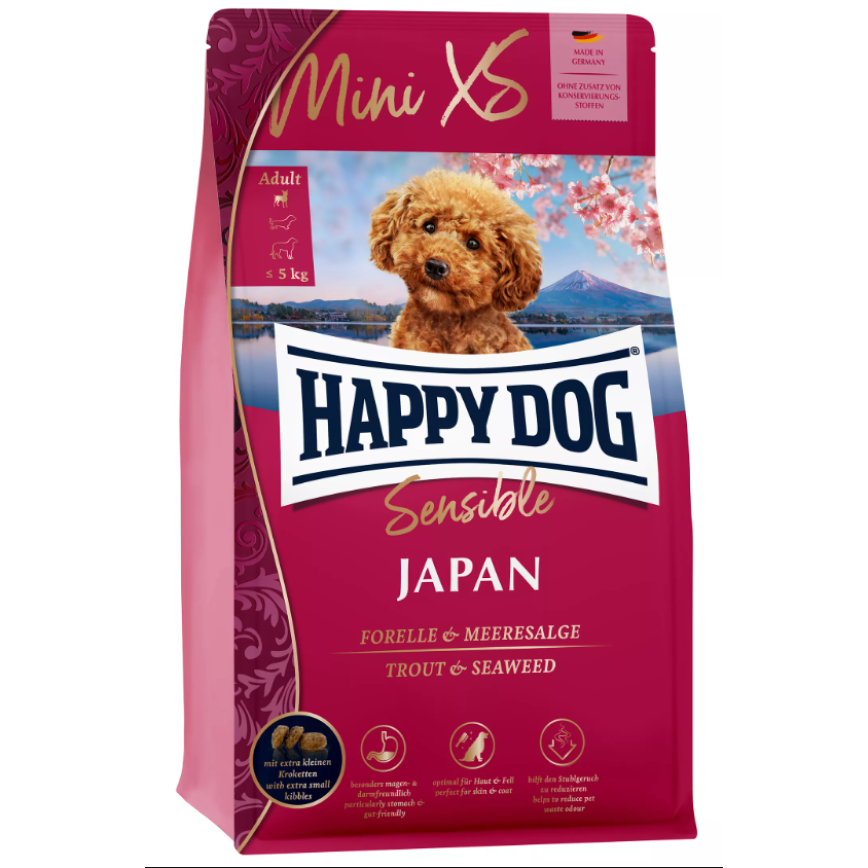 Happy Dog Sensible 迷你犬日本雞肉鱒魚配方 (體重5kg內適用) 1.3kg (60942) (TBS)