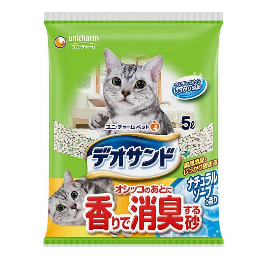 Unicharm 日本消臭抗菌 礦物貓砂 沐浴香 5L (UCC8)