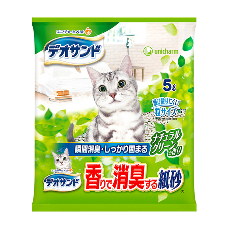Unicharm 日本消臭結團 紙貓砂 庭園香 5L (UCf2)