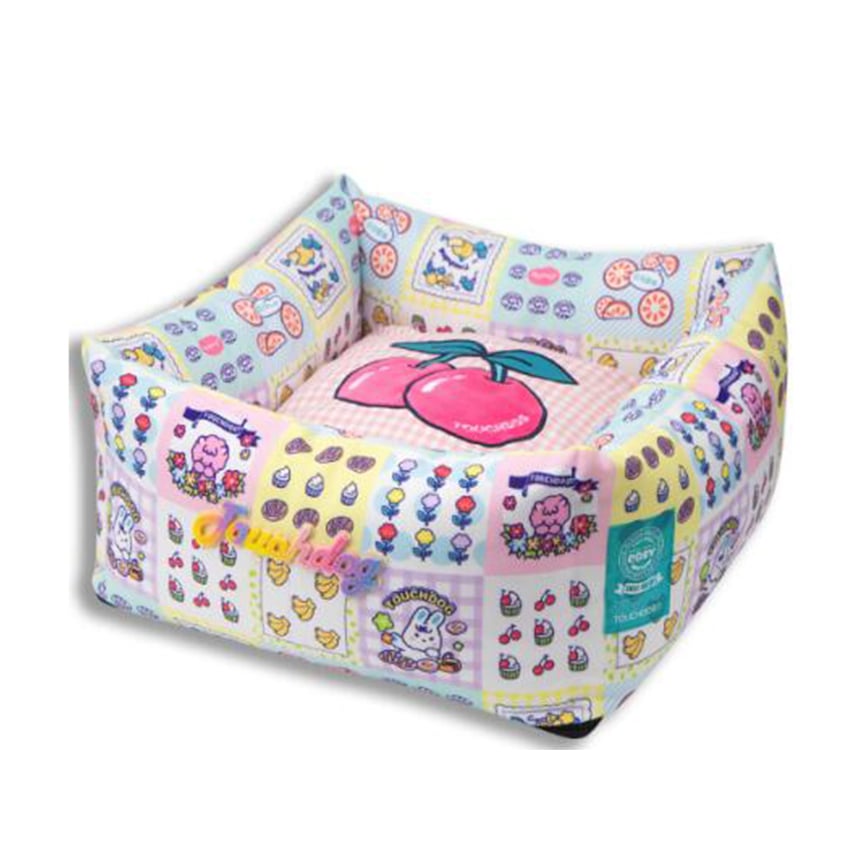 TOUCHDOG 寵物床墊 櫻桃正⽅窩 粉色 50x50x23cm (TDBE0202A)