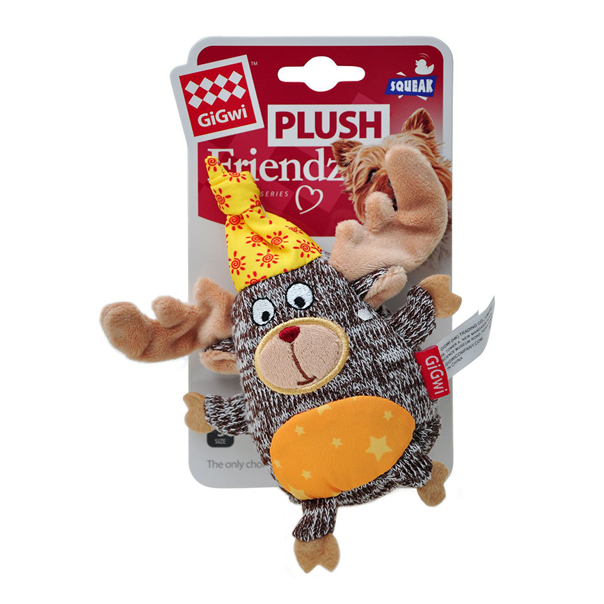 GiGwi Plush Friendz中小型犬系列 玩偶貓馬鹿 (6229)