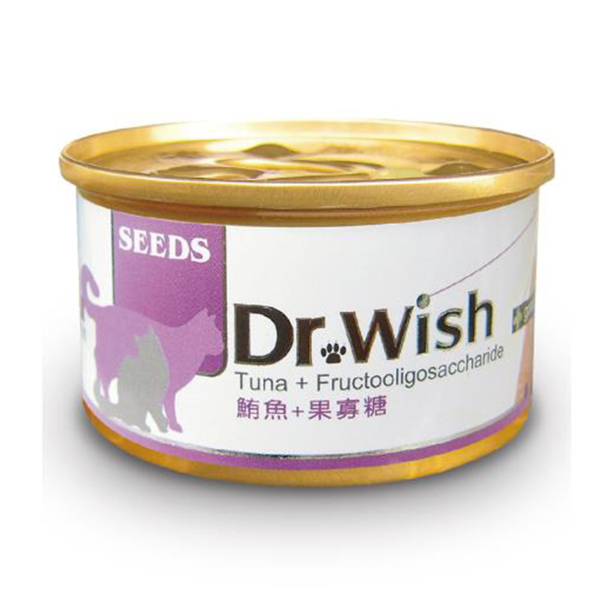 SEEDS 貓罐頭 Dr Wish營養慕絲 鮪⿂+果寡糖 85g (dw04s)