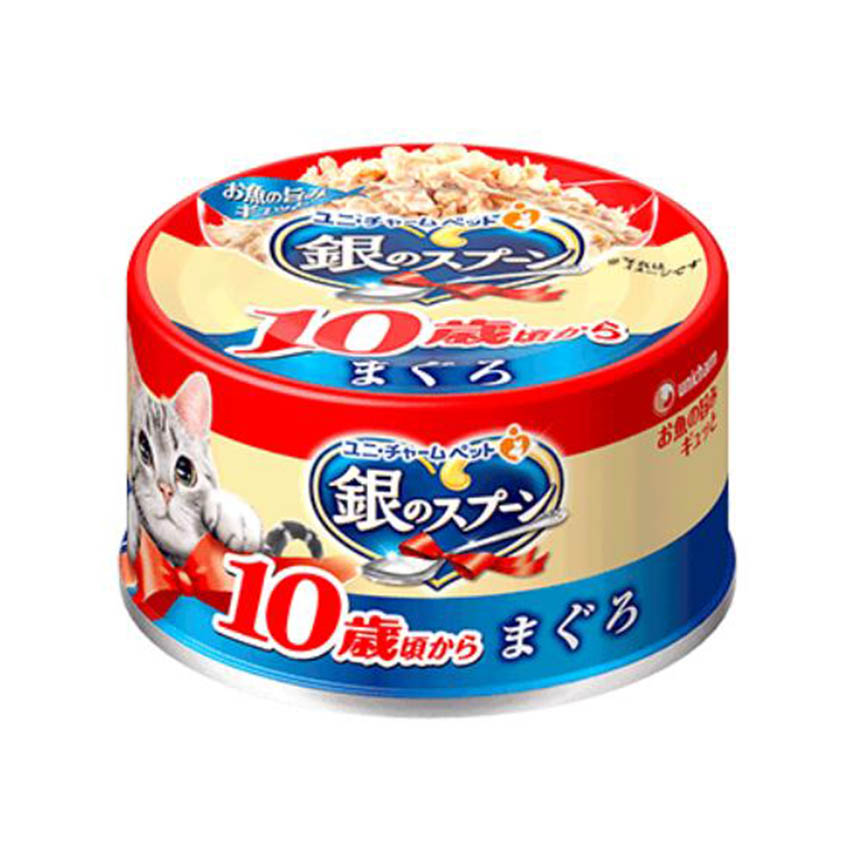 Unicharm 貓罐頭 10歲以上老年貓罐頭 ⾦槍⿂鰹⿂配⽅ 70g (uc31447)