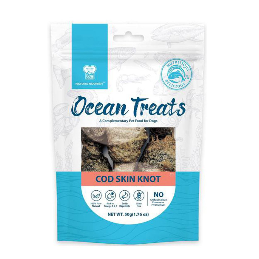 NATURA NOURISH Ocean Treats 深海鱈魚皮雞肉結骨 50g (DT72232)