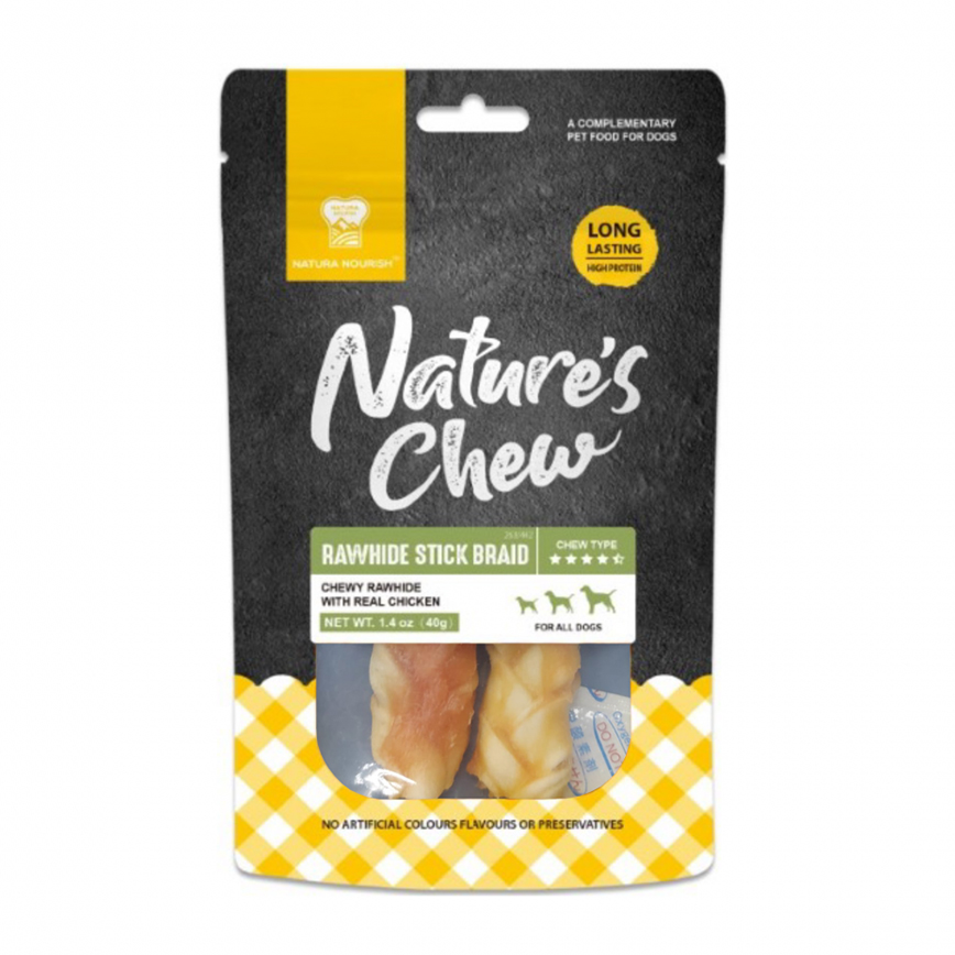 NATURA NOURISH Nature's Chew 雞肉牛麻花棒 40g (DT72263)