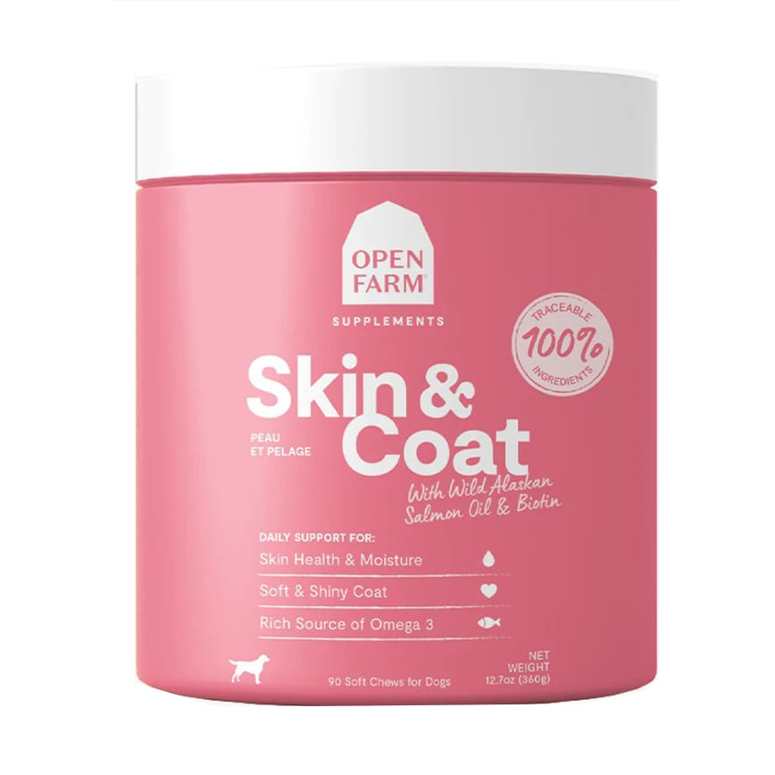 Open Farm 犬用亮澤皮毛營養補充品 90粒 12.7oz (OFS-S)