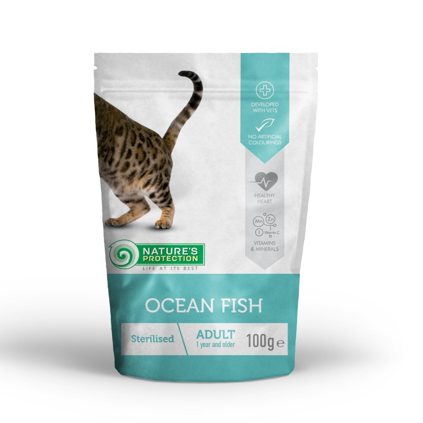Nature's Protection 貓濕糧 成貓主食袋裝濕糧 絕育配方 海魚 100g (KIP69100G)