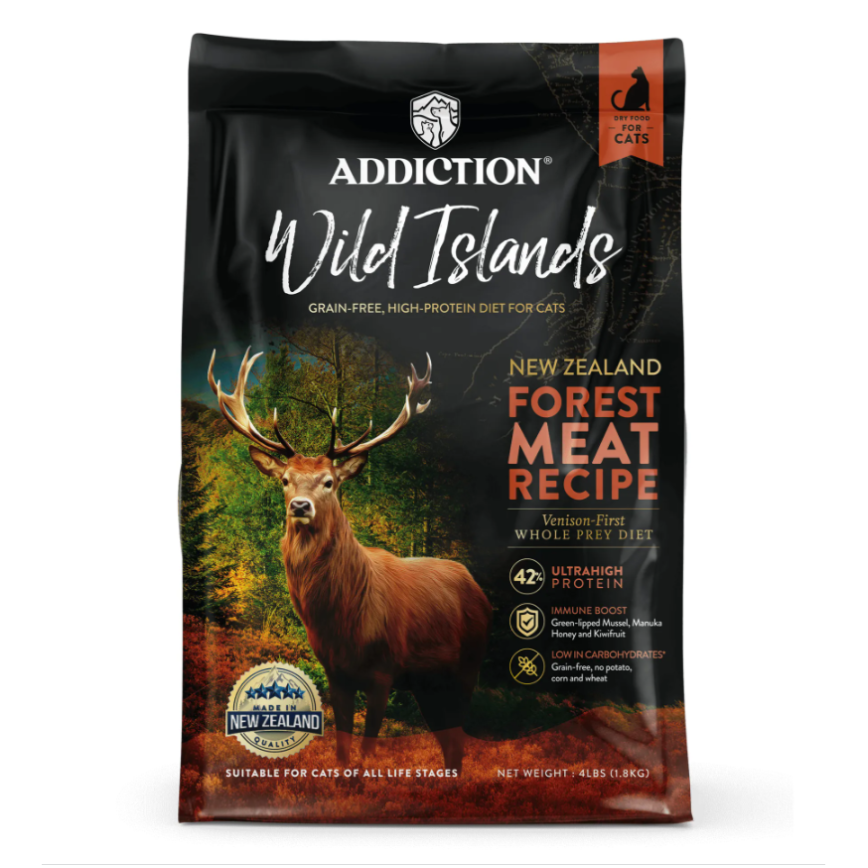 Addiction 貓糧 高蛋白無穀物成貓糧 鹿肉配方 10lbs (TBS) 圖 1