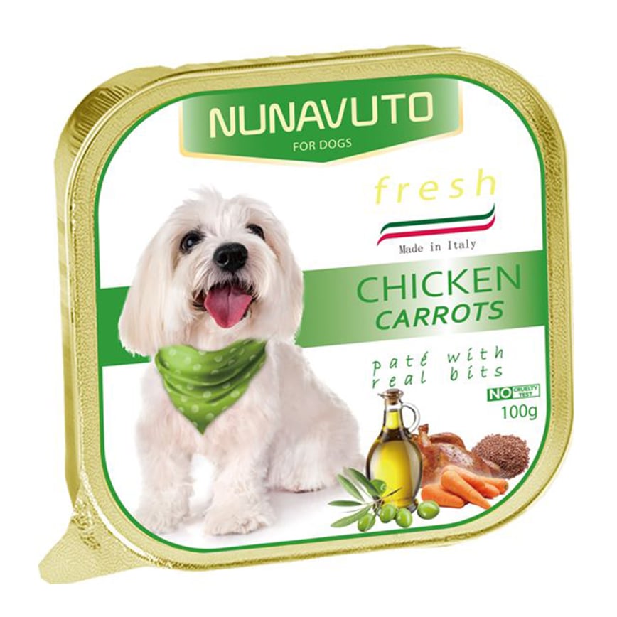 NUNAVUTO 狗罐頭 鋁製餐盒 雞+菜 100g (NU202772)