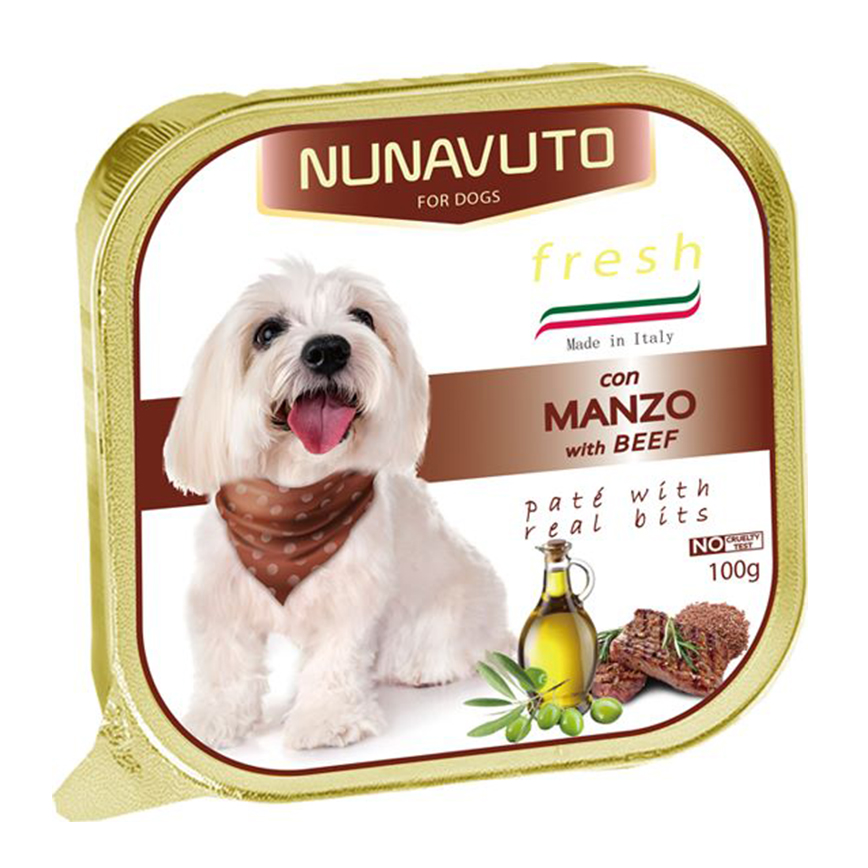 NUNAVUTO 狗罐頭 鋁製餐盒 美味牛肉 100g (NU202758)