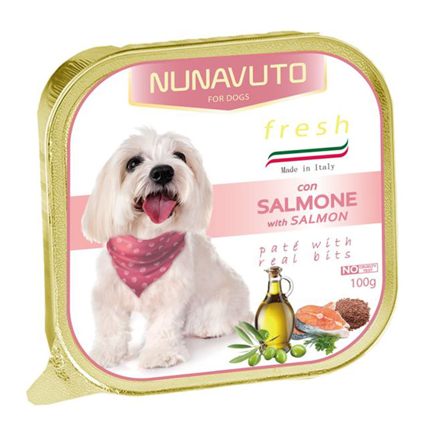 NUNAVUTO 狗罐頭 鋁製餐盒 三文魚 100g (NU202741)