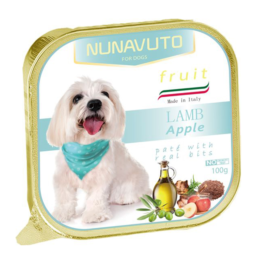 NUNAVUTO 狗罐頭 鋁製餐盒 羊肉+蘋果 100g (NU202802)