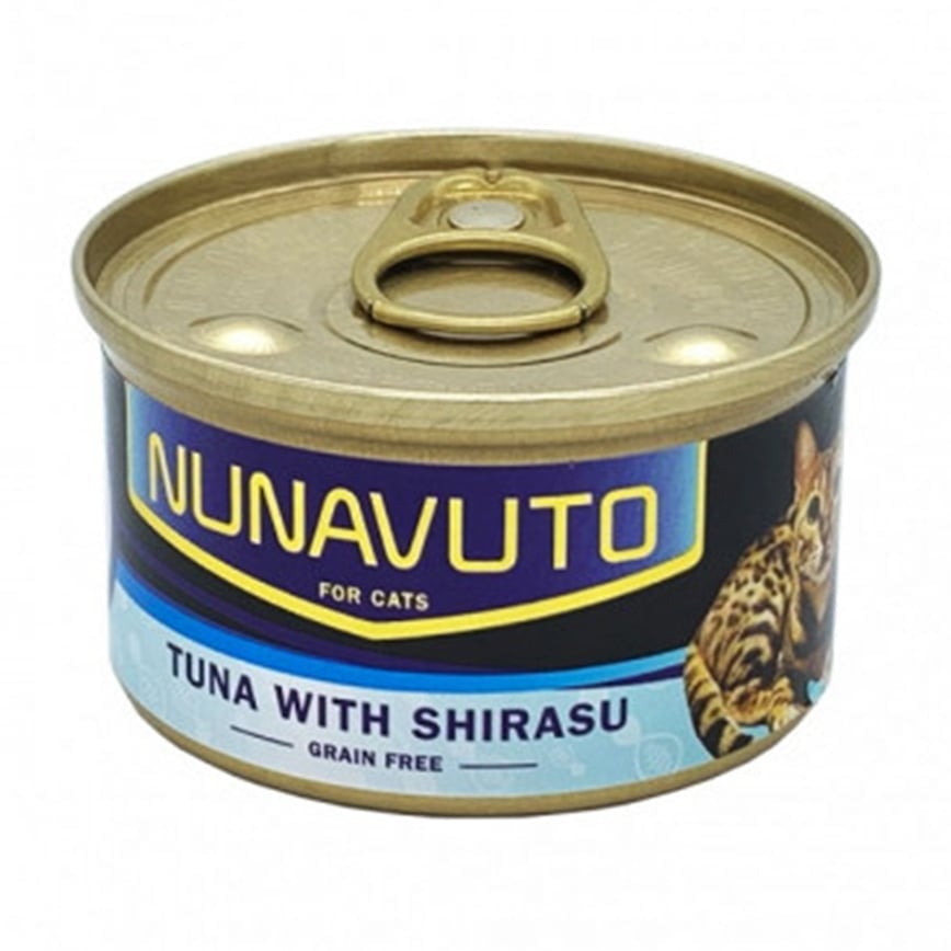 NUNAVUTO 貓罐 吞拿魚伴白飯魚 80g