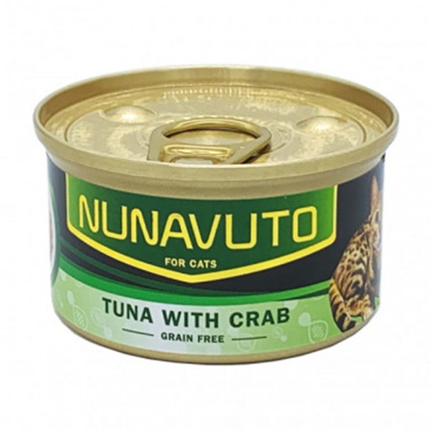 NUNAVUTO 無穀貓罐 吞拿魚蟹肉 80g