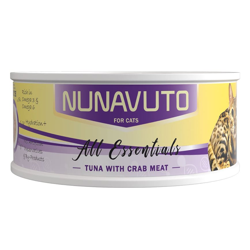 NUNAVUTO ALL Essentials 主食貓罐 濃湯系列 吞拿魚+蟹肉 75g (NU204288)