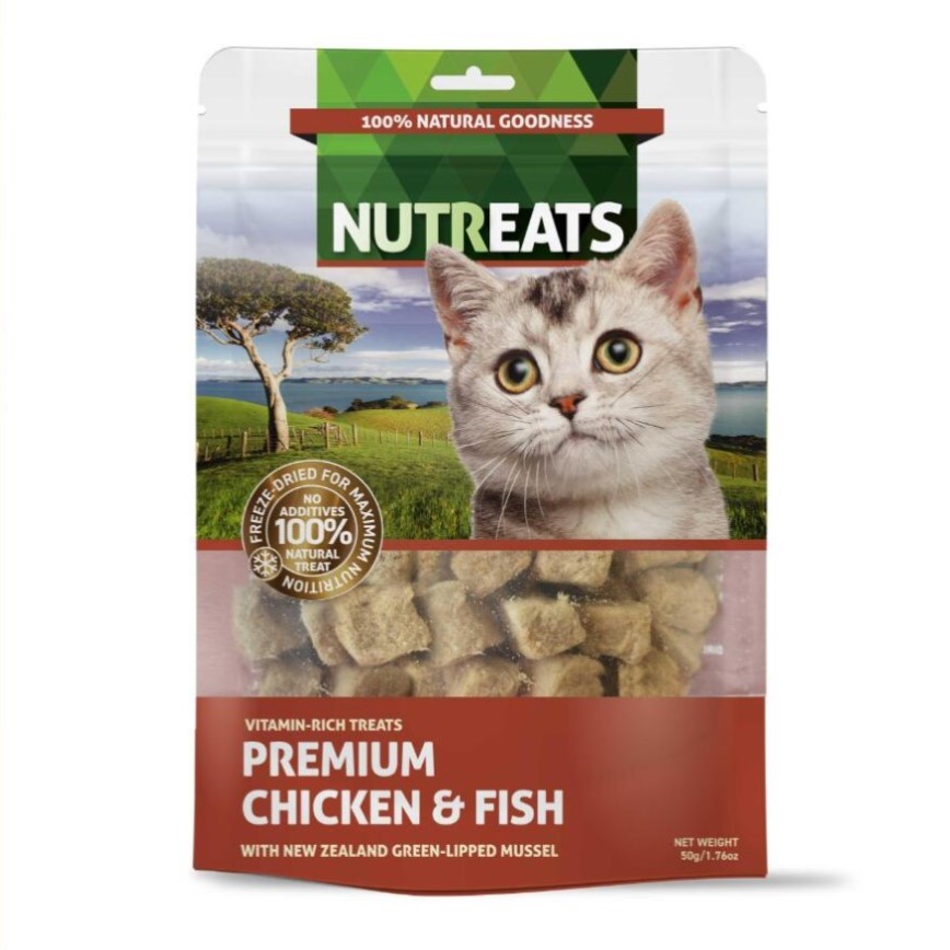 Nutreats 貓零食 紐西蘭凍乾雞肉+魚+青口 50g (5211050)