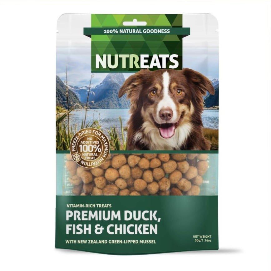 Nutreats 狗小食 紐西蘭凍乾鴨肉+雞肉+三文魚 50g (5111050)