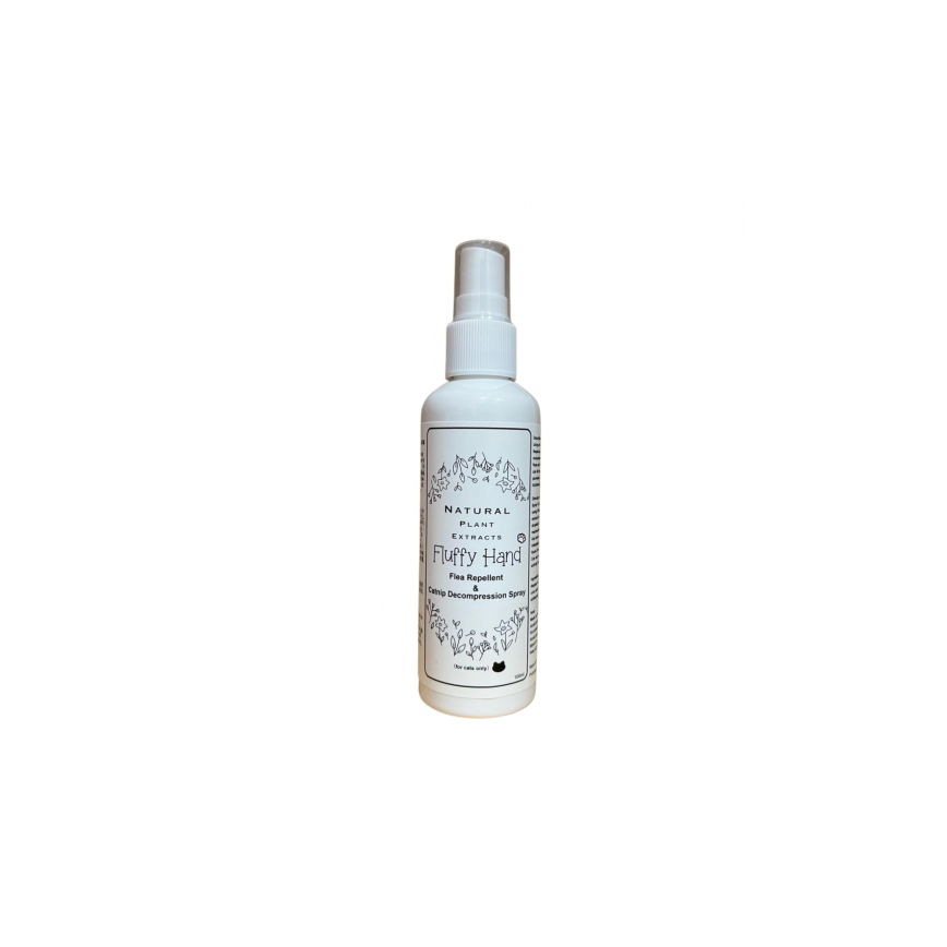 Fluffy Hand 香港製造 Flea Repellent & Catnip Decompression Spray 貓用殺虱水及貓草減壓噴霧 100ml (貓用) (FH-CF)