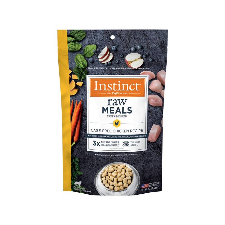 Instinct 狗糧 無穀物凍乾生肉主食糧 走地雞肉 9.5oz (614012)