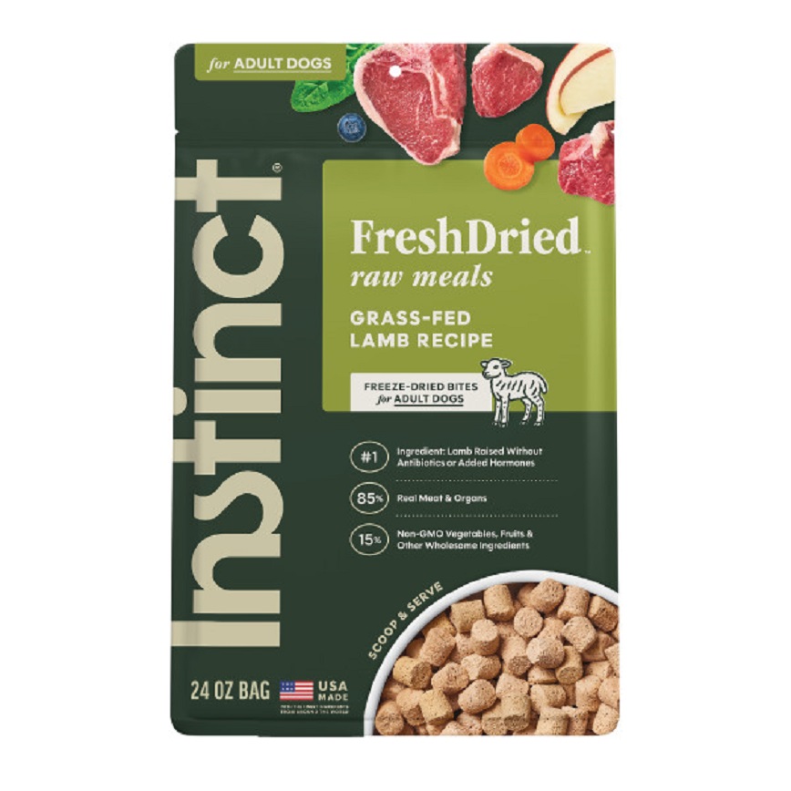 Instinct 狗糧 無穀物凍乾生肉主食糧 草飼羊 24oz (614234) (新舊包裝隨機發貨)