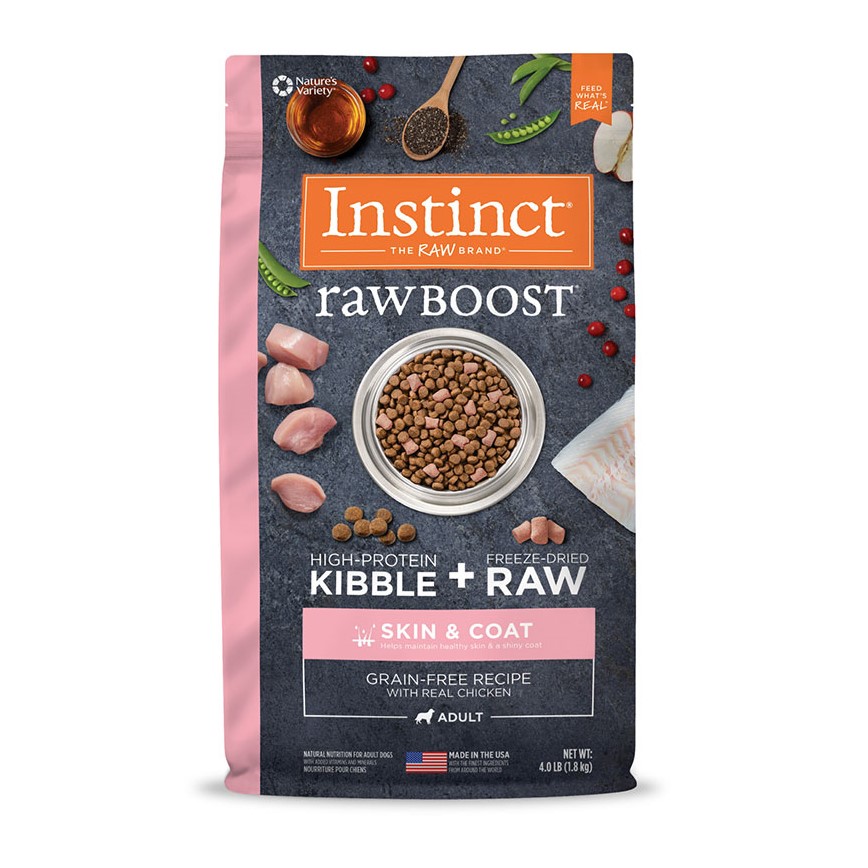 Instinct 狗糧 無穀物生肉系列 皮膚毛髮健康配方 雞肉 4lb (659020)